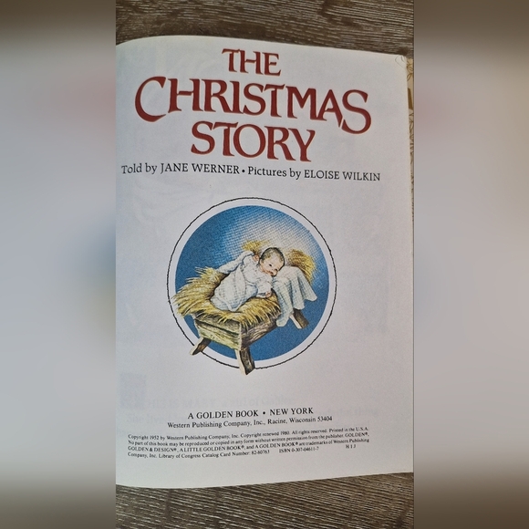 Vintage 1980 Little Golden Book The Christmas Story #456-8 - Picture 2 of 3